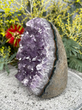 Load image into Gallery viewer, Grounding Amethyst Crystal Cluster Geode
