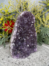 Load image into Gallery viewer, Eye-Catching Amethyst Crystal Cluster Geode
