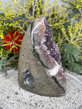Load image into Gallery viewer, Polished Stunning Rainbow Amethyst Crystal Cluster Geode
