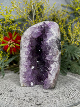 Load image into Gallery viewer, Amethyst Polished Agate Crystal Cluster Geode
