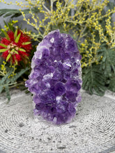 Load image into Gallery viewer, Raw Rough Natural Edged Beauty Amethyst Cluster Geode
