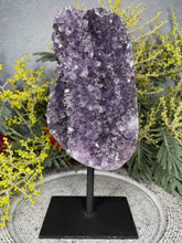 Load image into Gallery viewer, DISCOUNTED Amethyst Crystal Cluster Geode On Removable Display Stand

