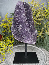 Load image into Gallery viewer, DISCOUNTED Amethyst Crystal Cluster Geode On Removable Display Stand
