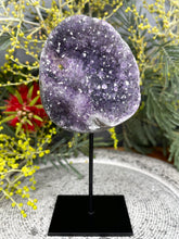 Load image into Gallery viewer, Intuition Amethyst Crystal Cluster On Removable Display Stand
