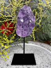 Load image into Gallery viewer, Incredible Amethyst Crystal Cluster On Removable Display Stand
