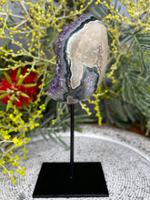 Load image into Gallery viewer, Third Eye Amethyst Crystal Cluster On Removable Display Stand
