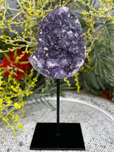 Load image into Gallery viewer, Crown Chakra Amethyst Crystal Cluster On Removable Display Stand
