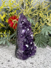 Load image into Gallery viewer, Luminous Amethyst Crystal Cluster Geode
