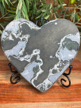 Load image into Gallery viewer, XL Beautiful Amethyst Crystal Cluster Geode Heart
