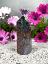 Load image into Gallery viewer, Beautiful Ocean Jasper Crystal Tower Point
