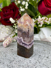 Load image into Gallery viewer, Intuition Aurora Fluorite Crystal Tower Point 008
