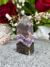 Load image into Gallery viewer, Harmonious Aurora Fluorite Crystal Tower Point 010

