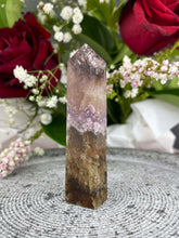 Load image into Gallery viewer, Rich Aurora Fluorite Crystal Tower Point 013

