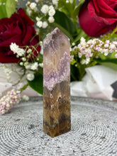 Load image into Gallery viewer, Rich Aurora Fluorite Crystal Tower Point 013
