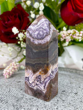 Load image into Gallery viewer, Stunning Aurora Fluorite Crystal Tower Point 001
