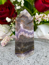 Load image into Gallery viewer, Beautiful Aurora Fluorite Crystal Tower Point 002
