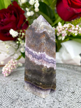 Load image into Gallery viewer, Beautiful Aurora Fluorite Crystal Tower Point 002
