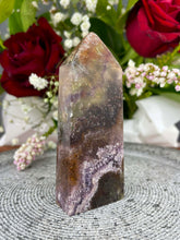 Load image into Gallery viewer, Gorgeous Aurora Fluorite Crystal Tower Point 003
