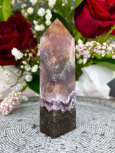 Load image into Gallery viewer, Mesmerizing Aurora Fluorite Crystal Tower Point 004
