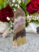 Load image into Gallery viewer, Vibrant Aurora Fluorite Crystal Tower Point 005
