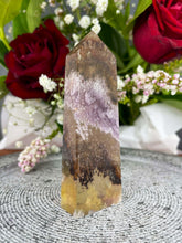 Load image into Gallery viewer, Vibrant Aurora Fluorite Crystal Tower Point 005
