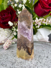 Load image into Gallery viewer, Vibrant Aurora Fluorite Crystal Tower Point 005
