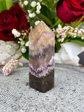 Load image into Gallery viewer, Intuition Aurora Fluorite Crystal Tower Point 008
