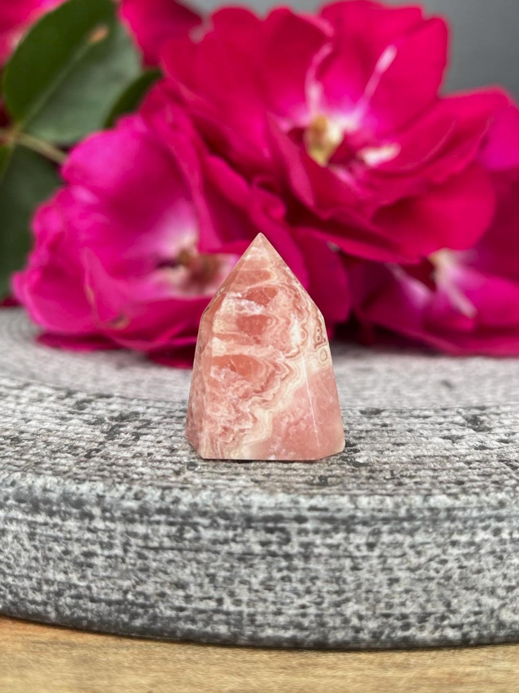 Breathtaking Mini Rhodochrosite Crystal Tower Point