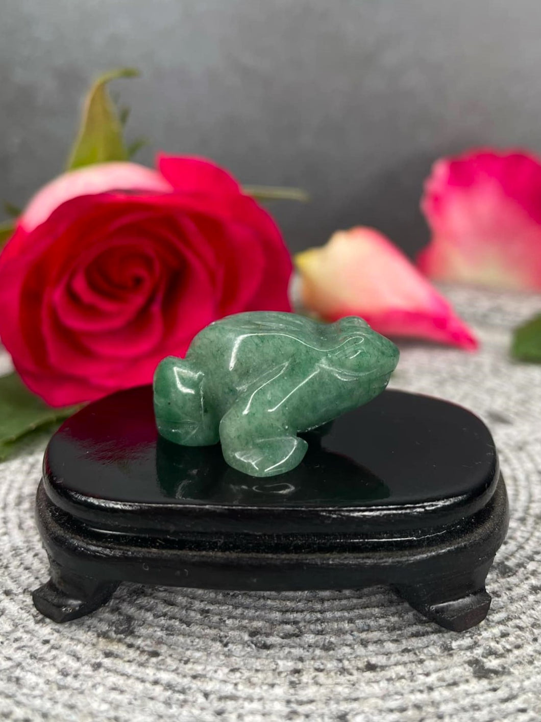 Green Aventurine Crystal Frog Carving