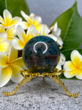 Load image into Gallery viewer, Beautiful Blue Apatite Crystal Sphere Ball
