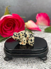 Load image into Gallery viewer, Dalmatian Jasper Crystal Frog Carving
