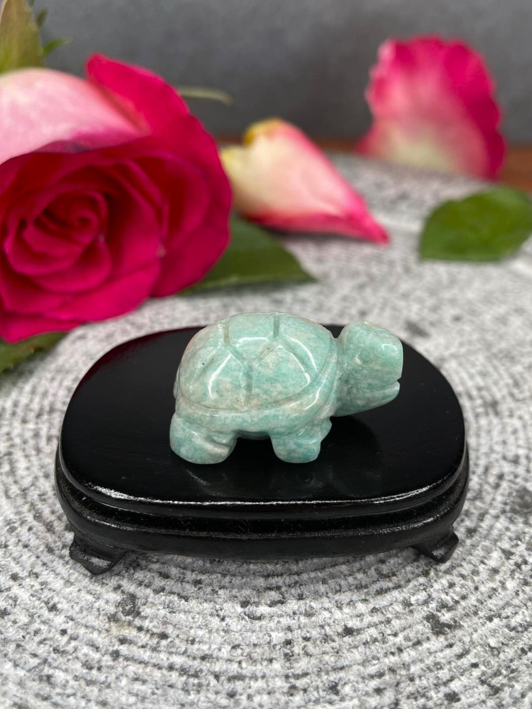 Amazonite Tortoise Crystal Carving