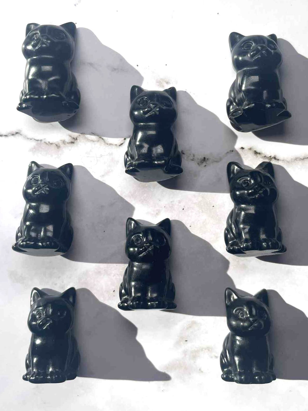 Obsidian Cat Kitten Crystal Carving 1pc Intuitively Chosen