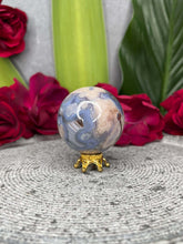 Load image into Gallery viewer, Stunning Blue Flower Agate Sphere Ball
