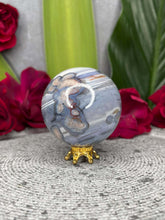Load image into Gallery viewer, High Quality Blue Flower Agate Sphere Ball
