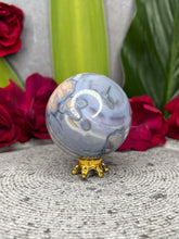 Load image into Gallery viewer, High Quality Blue Flower Agate Sphere Ball
