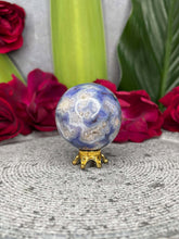 Load image into Gallery viewer, Small Beautiful Blue Flower Agate Sphere Ball
