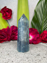 Load image into Gallery viewer, DISCOUNTED Blue Fluorite Crystal Tower Point
