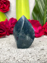 Load image into Gallery viewer, Gentle Blue Fluorite Crystal Flame Freeform
