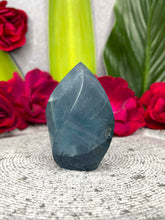 Load image into Gallery viewer, Magnificent Blue Fluorite Crystal Flame Freeform
