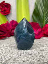 Load image into Gallery viewer, Gentle Blue Fluorite Crystal Flame Freeform
