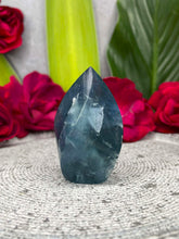 Load image into Gallery viewer, Uplifting Blue Fluorite Crystal Flame Freeform
