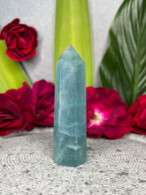 Load image into Gallery viewer, DISCOUNTED Blue Fluorite Crystal Tower Point
