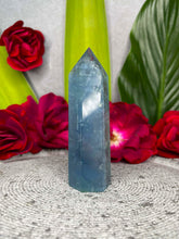 Load image into Gallery viewer, DISCOUNTED Blue Fluorite Crystal Tower Point
