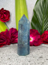 Load image into Gallery viewer, DISCOUNTED Blue Fluorite Crystal Tower Point
