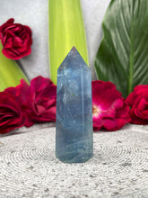 Load image into Gallery viewer, Beautiful Blue Fluorite Crystal Tower Point
