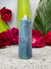 Load image into Gallery viewer, Stunning Blue Fluorite Crystal Tower Point
