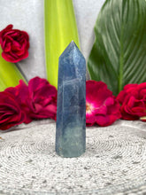 Load image into Gallery viewer, Clarity Blue Fluorite Crystal Tower Point
