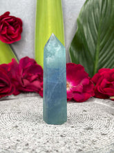 Load image into Gallery viewer, Calm Blue Fluorite Crystal Tower Point
