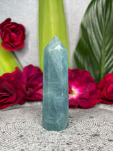 Load image into Gallery viewer, DISCOUNTED Blue Fluorite Crystal Tower Point
